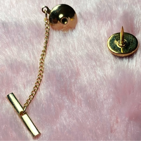 Vintage Tie Tack w/Chain - Picture 7 of 8